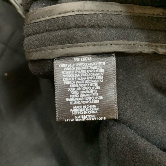 Slate & Stone Wool Blend Double Breasted Peacoat - Picture 7 of 7